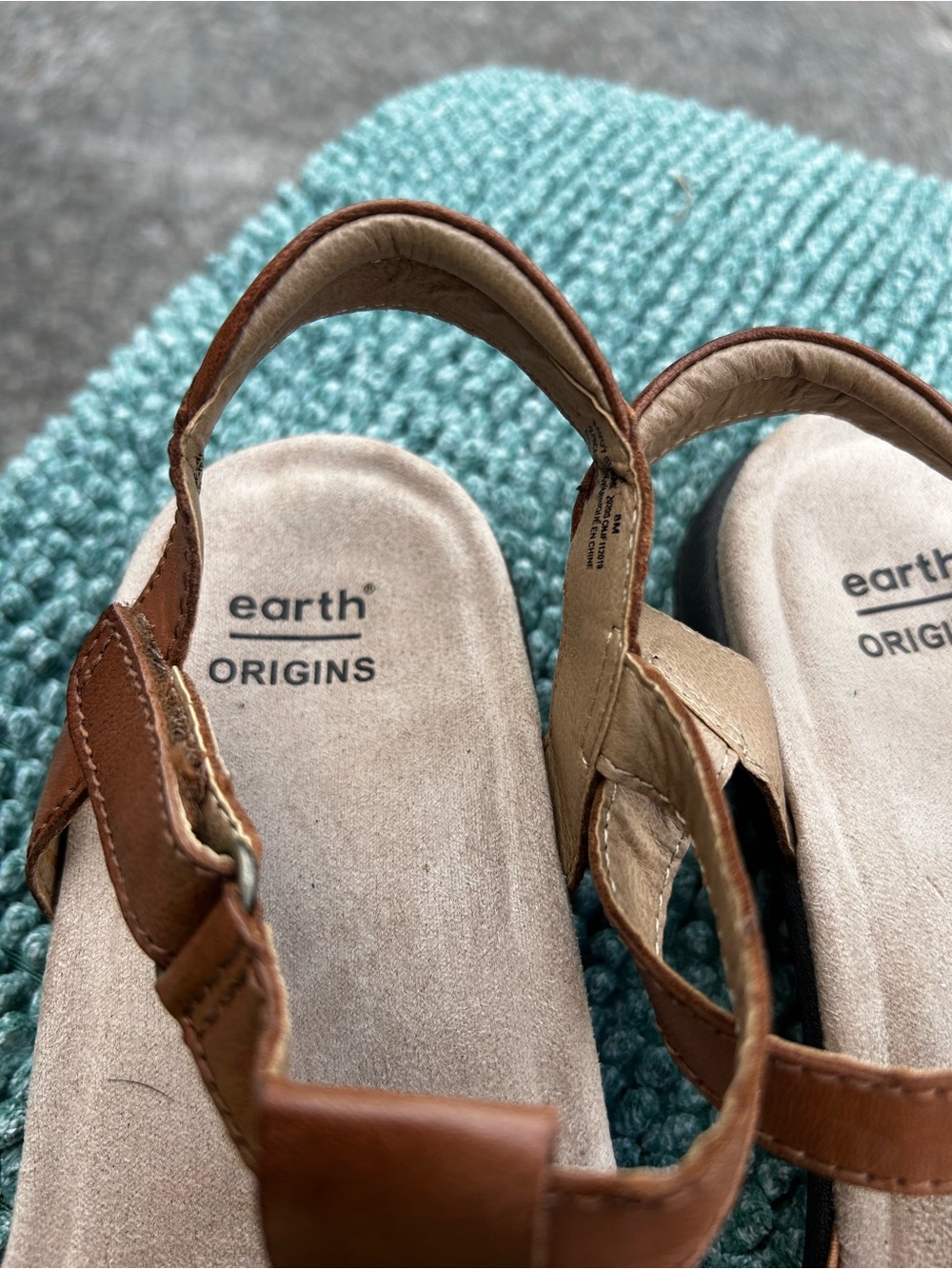 Earth Origins Brown Closed-Toe Sandals - Comfortable Everyday Sz 8M - Picture 13 of 14